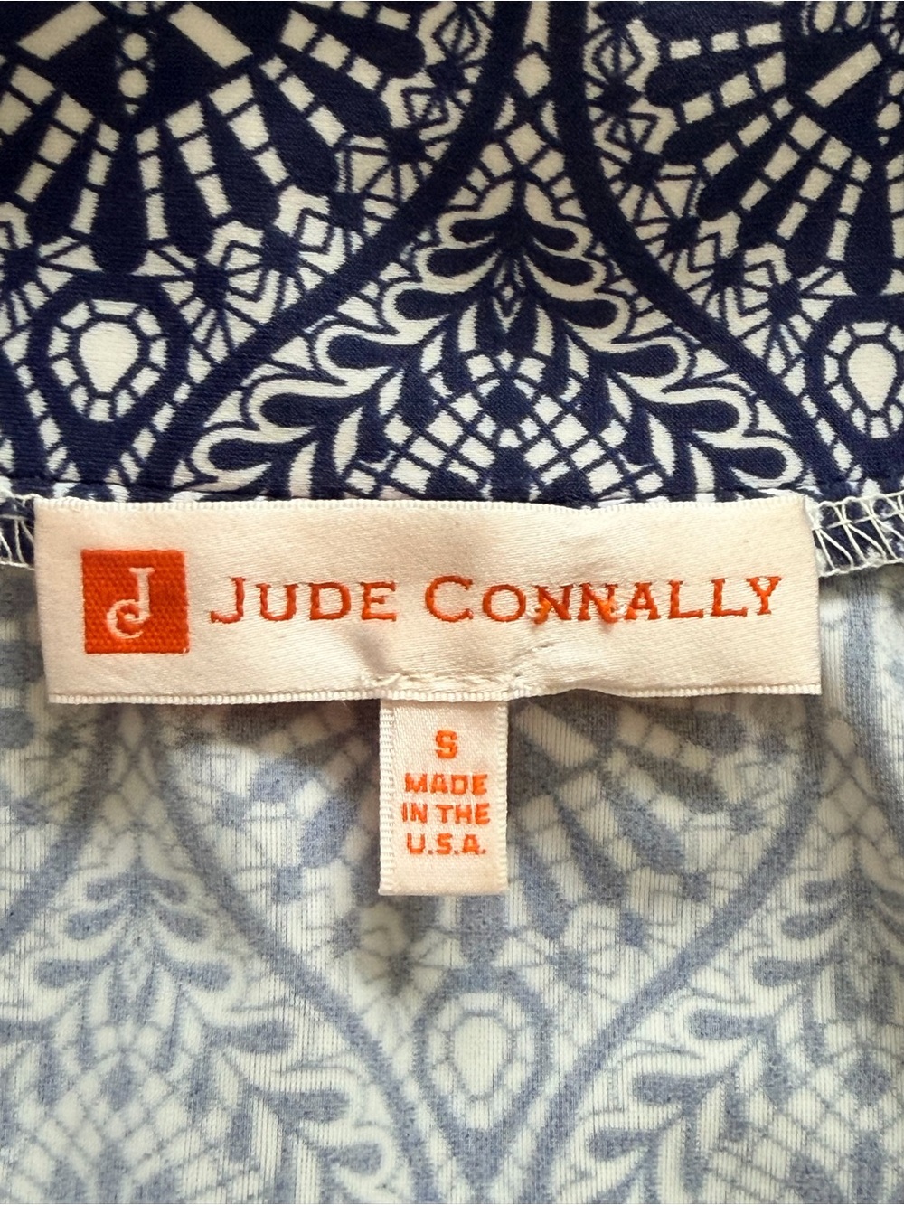 Jude  Connally Alexia Dress Jude Cloth Tribal Medallion Navy travel vacation - Picture 9 of 10
